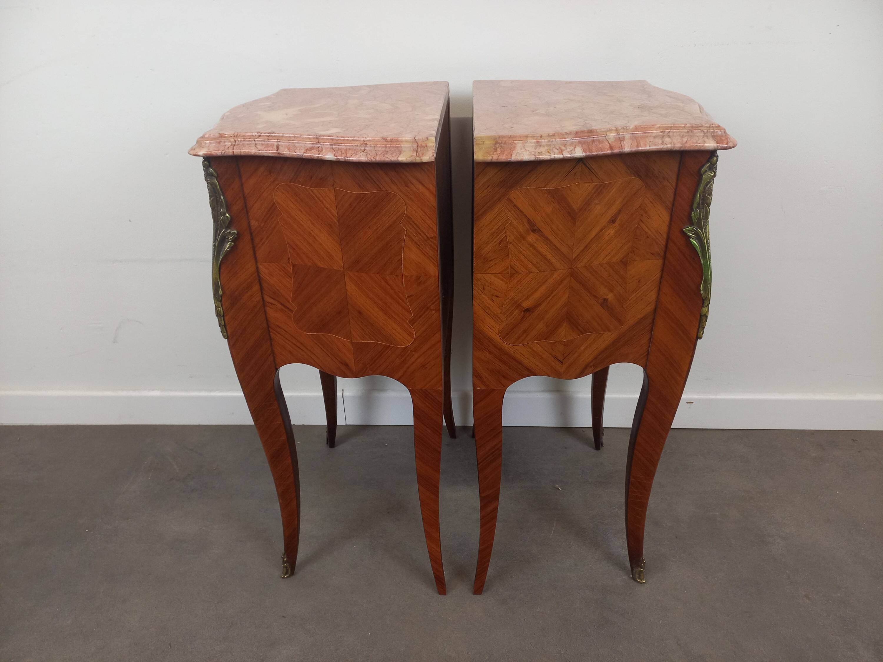 Pair of Louis XV style bedside tables