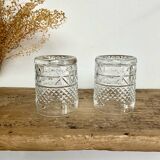 4 vintage whiskey glasses