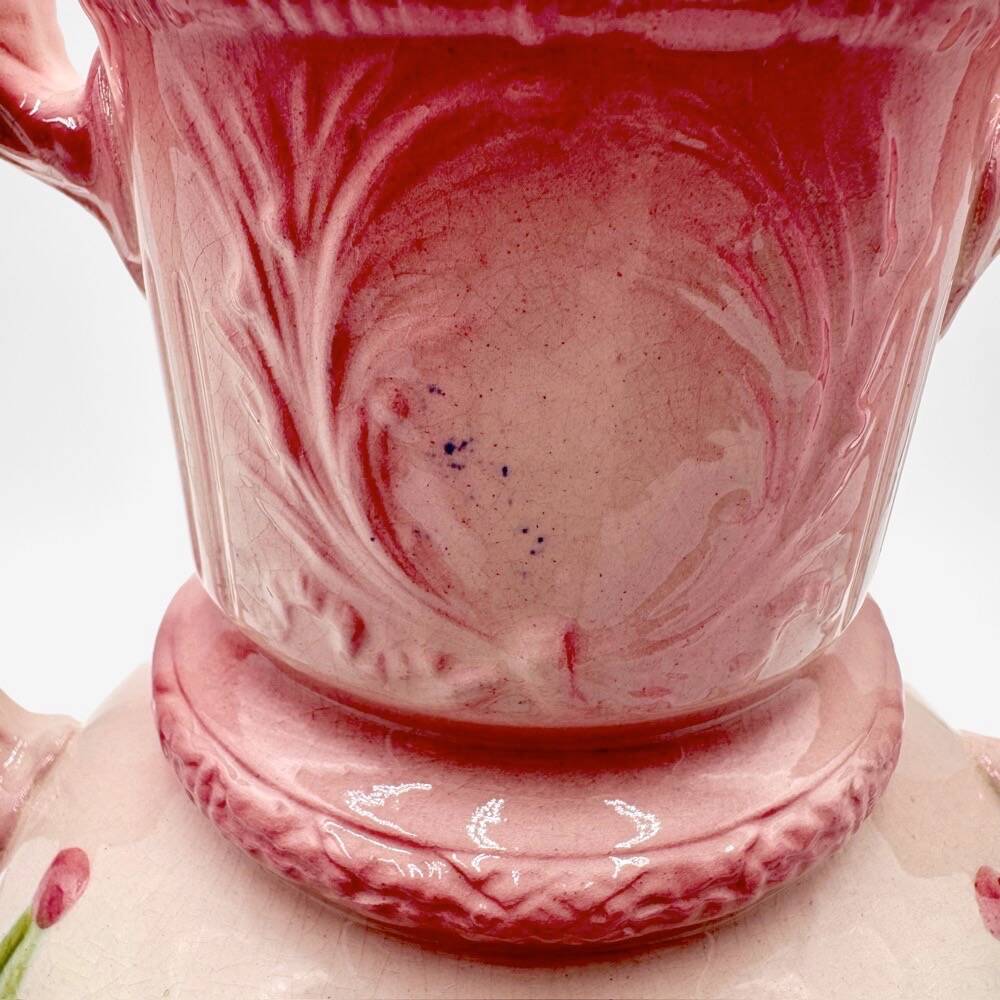 Art Nouveau vase in barbotine Longchamp Terre de Fer