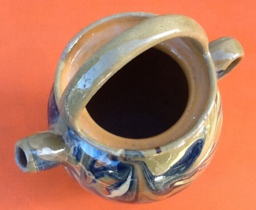 Water jug provençal glazed terracotta marbled effect 1940