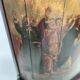 Half-moon corner cabinet decorated with a biblical scene, 19th century