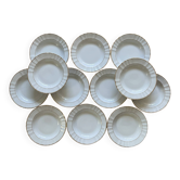 12 deep plates in Limoges porcelain by Bernardaud