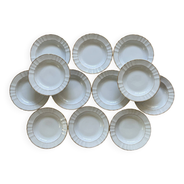 12 deep plates in Limoges porcelain by Bernardaud