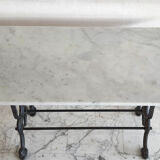 Bistro table white marble 4 pers