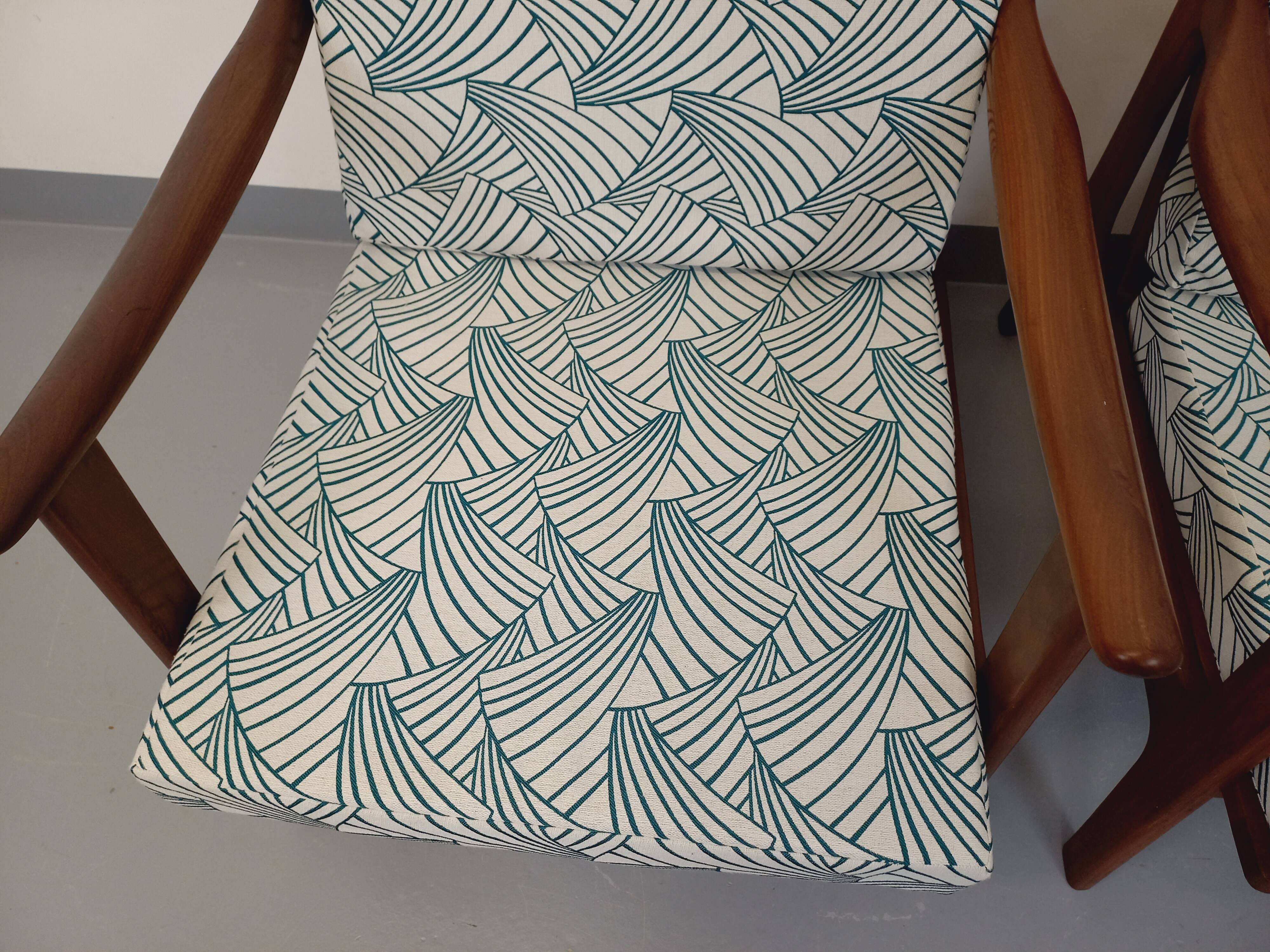 Pair of vintage Scandinavian Arne Wahl Iversen armchairs for Komfort teak