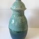 Unusual Vase/Pot/Urn, Glazed Terracotta Ceramic, Red, Signed "DP"