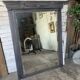 Wooden mirror with juice patina