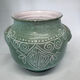 Green ceramic pot Le Frasnois