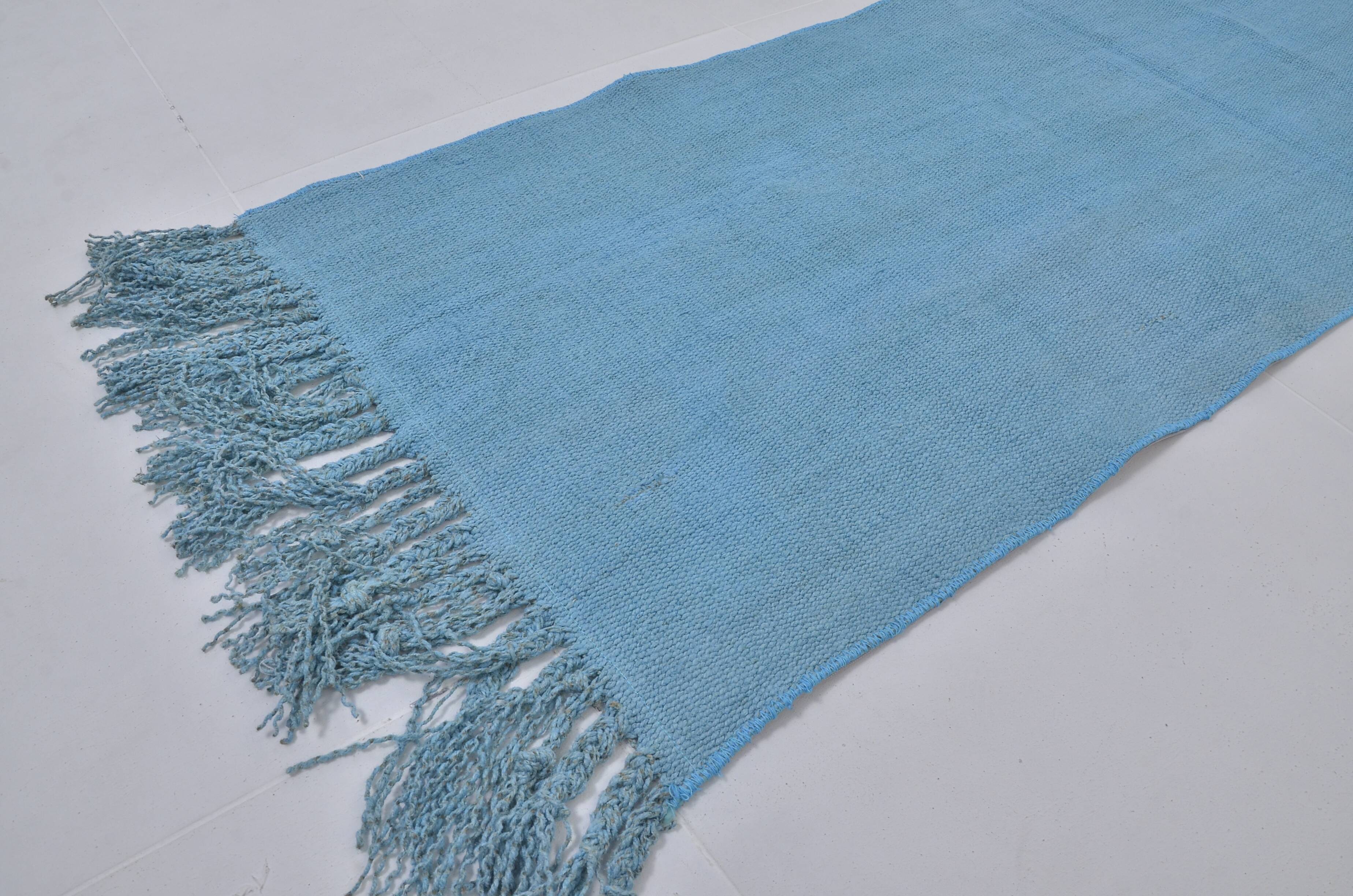 Blue Vintage handmade Hemp Runner sku 3911