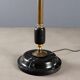 Vintage floor lamp in brass, marble and fabric, Italian design, 1950s.