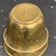 Pot cover in gilded brass, copper, chiseled and hammered pattern, foliage and cherries, old