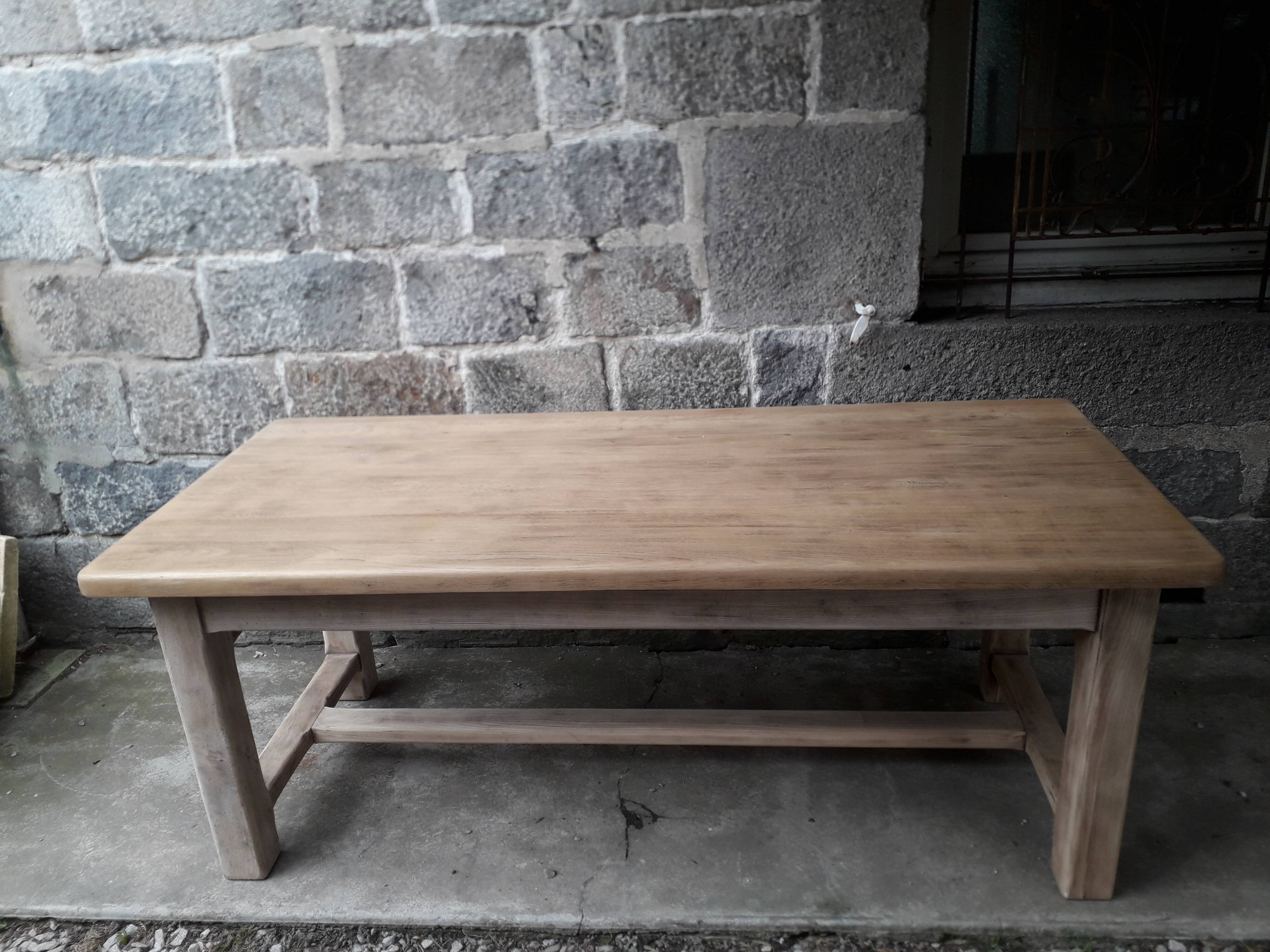 Solid oak farmhouse table, 200 cm