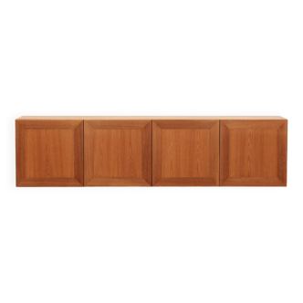 Floating Danish Design Sideboard in Solid Oak - 80s