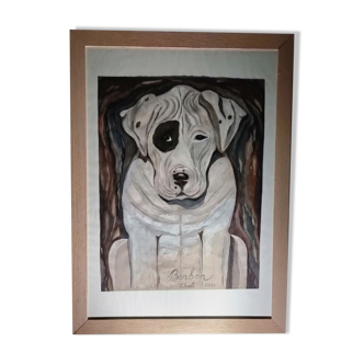 Tableau portrait chien