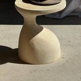 Petrified wood catchall or dish, grey with black rim, D29.5x25.5 -3321