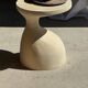 Petrified wood catchall or dish, grey with black rim, D29.5x25.5 -3321