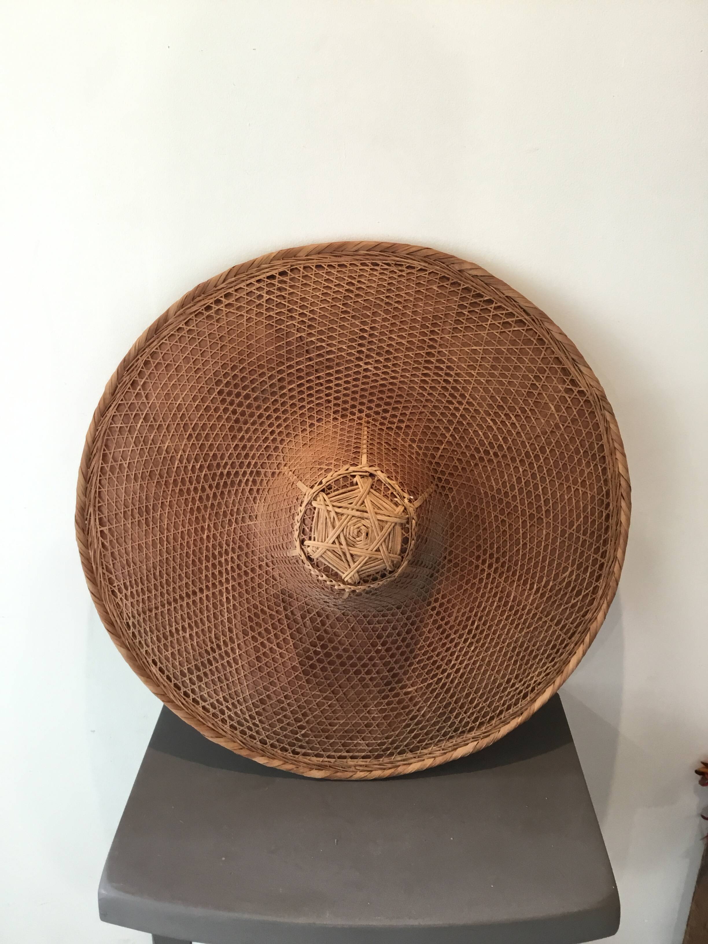 Chapeau asiatique rotin