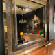 Mirror Belgo Chrom XXL, brass, tin, chrome and bronze mirror 130x130cm