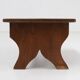 Small Rustic Wooden Stool with Curved Base, France, 1900s