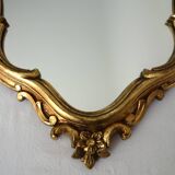 Baroque style gold resin mirror, 50s-60s