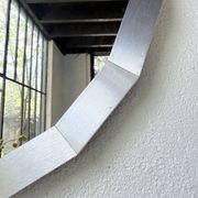 Miroir hexagonal métal brossé 1970
