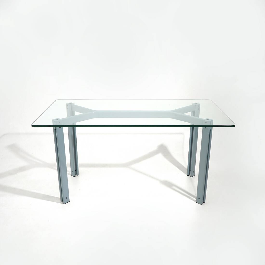 Table, rectangular glass top by Bruno Brunati and Carlo Zerbaro for Cidue