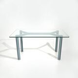 Table, rectangular glass top by Bruno Brunati and Carlo Zerbaro for Cidue