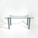 Table, rectangular glass top by Bruno Brunati and Carlo Zerbaro for Cidue