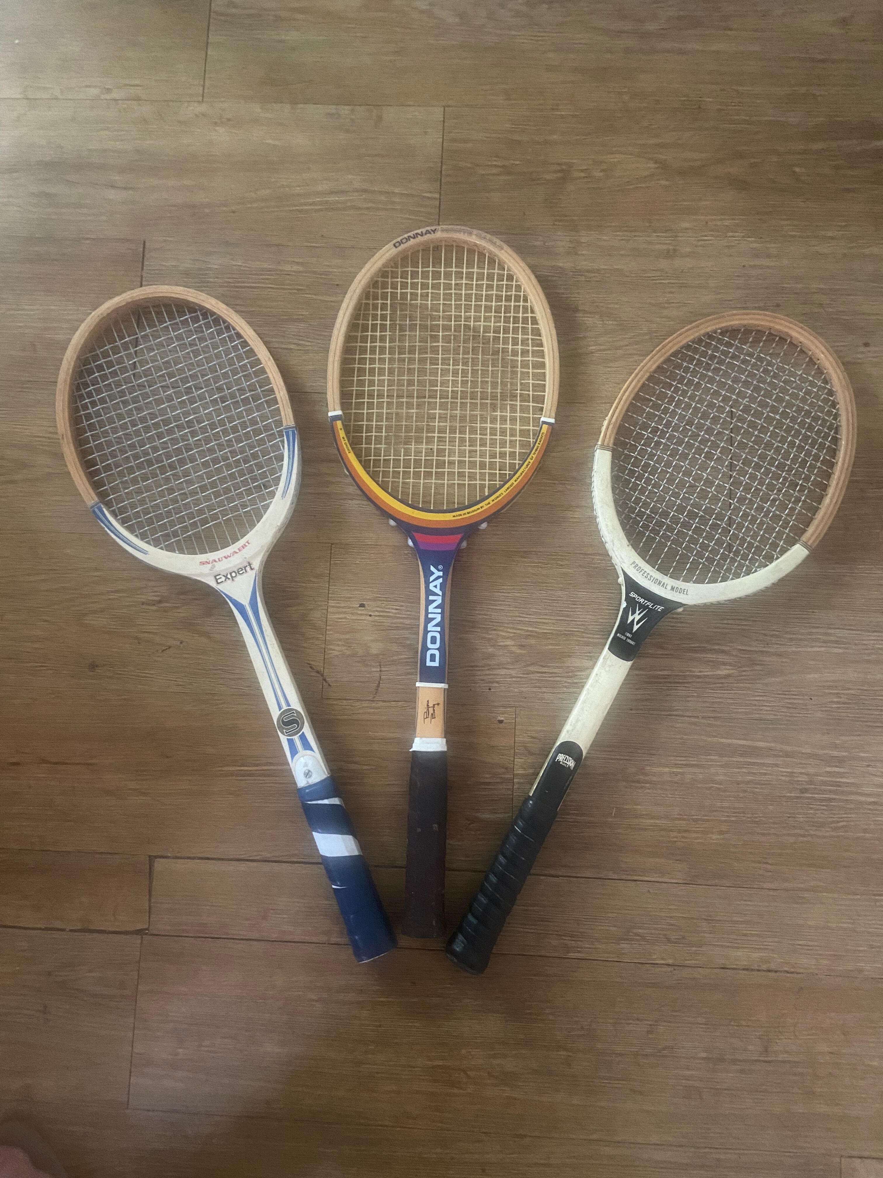 Trio de raquettes de tennis vintage