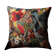 Woven Cushion, Crimson Macaw Parrot Jacquard, Dark Ground Pillow Cover