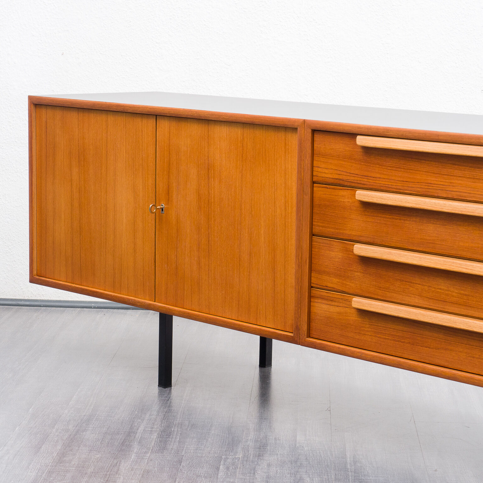 Enfilade 60s, teak, restored, 300cm