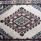 Tapis vintage fait main Boukhara – 39 x 42 cm – Design traditionnel