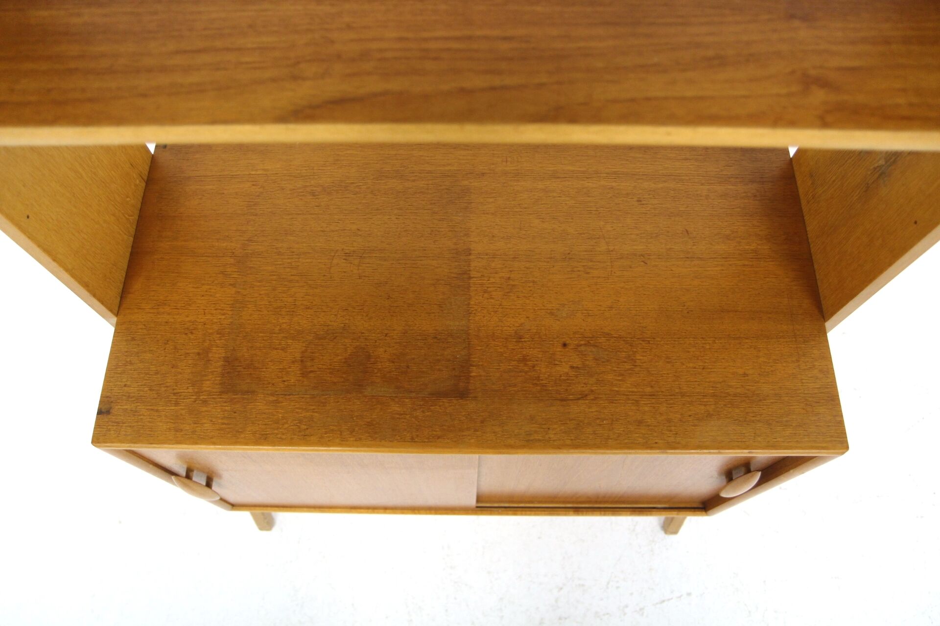 Suspended box teak bookcase, Sweden, 1960