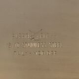 Italian salt and pepper shaker in stainless steel and Alessi glass, 1980