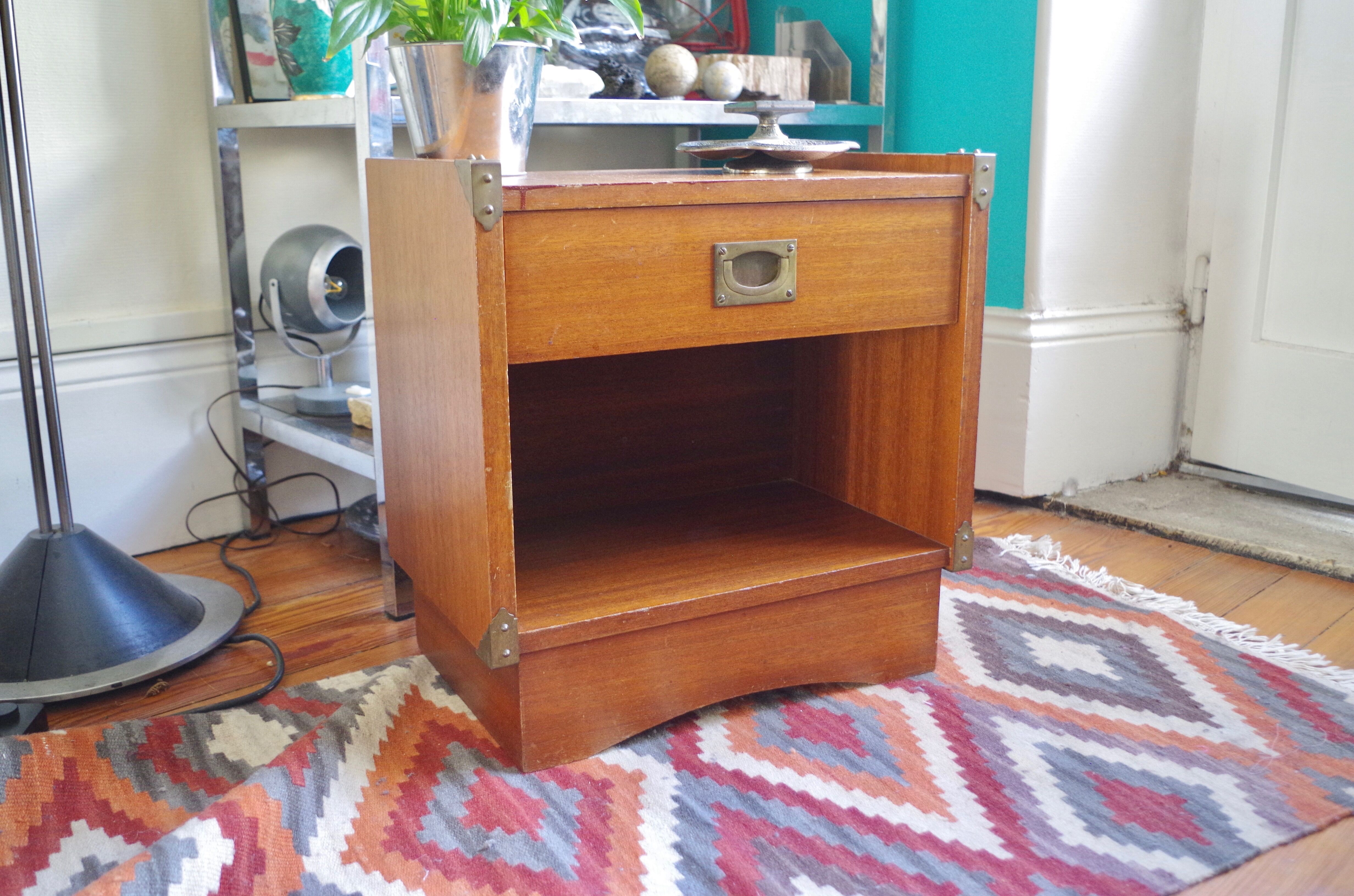Vintage boat marine bedside table 70's