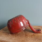 Ceramic signed Hofmann Gérard, Vallauris, manganese red
