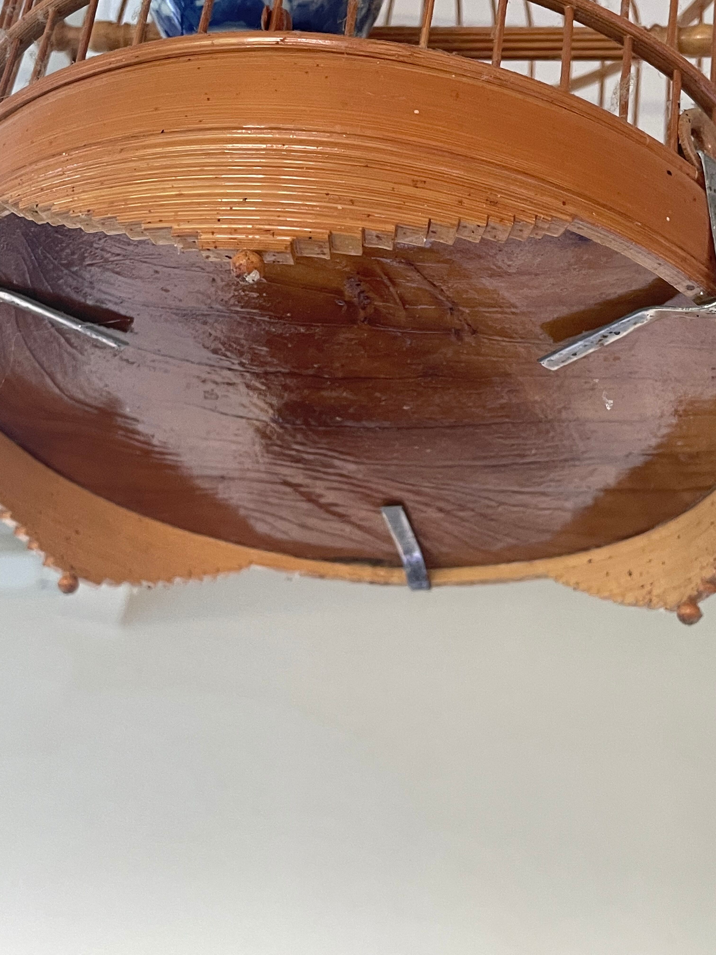 Vintage Vietnam Bamboo Bird Cage