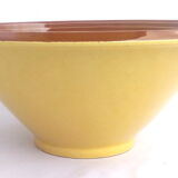 Saladier céramique marron et ellipse jaune