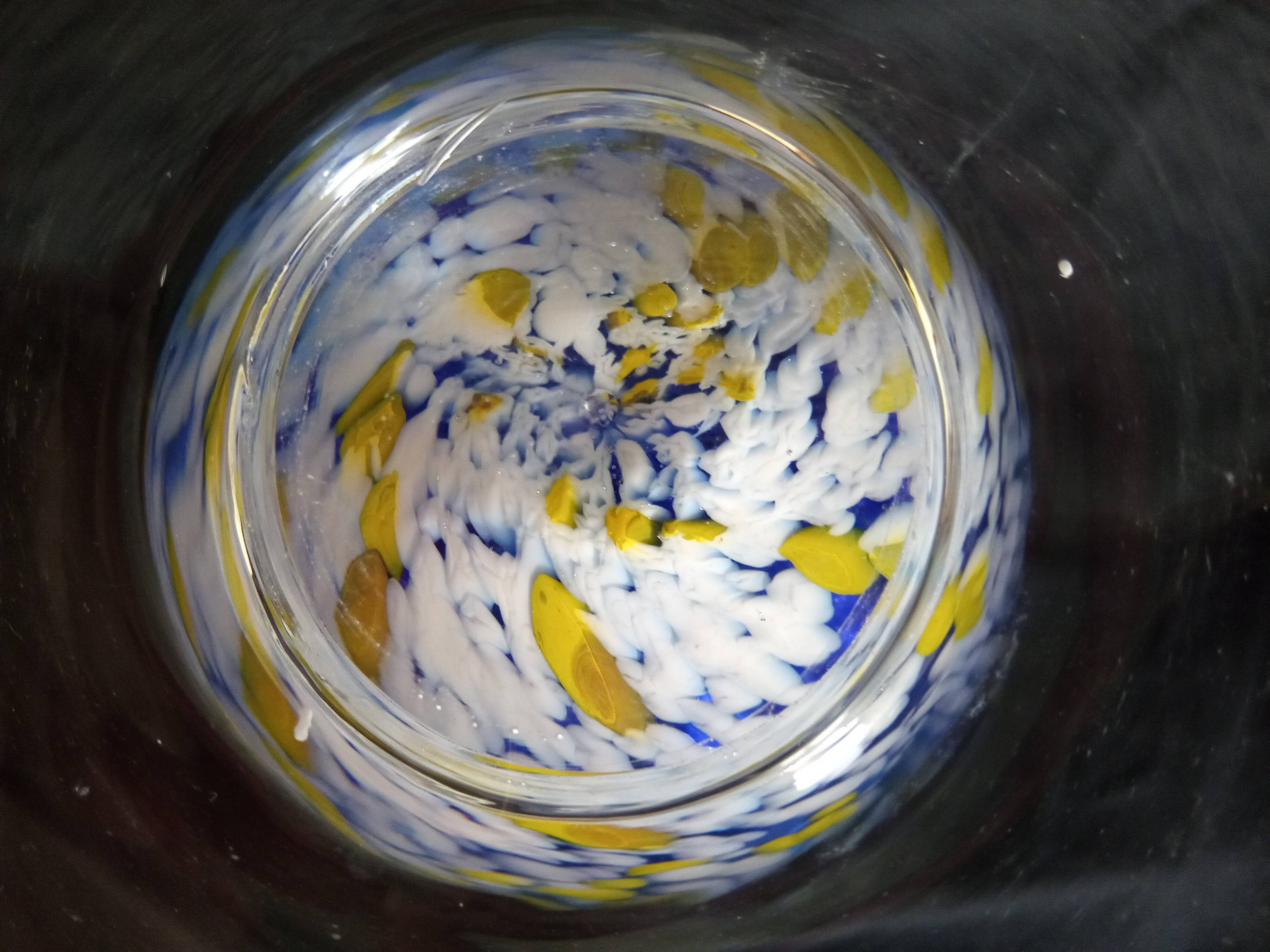 Large Murano glass vase, handmade, 38 cm high