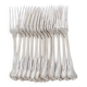 Christofle Violon palmettes, 14 table forks, 21 cm, silver-plated metal.
