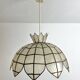 Suspension vintage en nacre et laiton