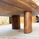 Table basse années 50 plateau bois exotique XXL