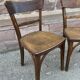 Paire de chaises de brasserie bois courbé