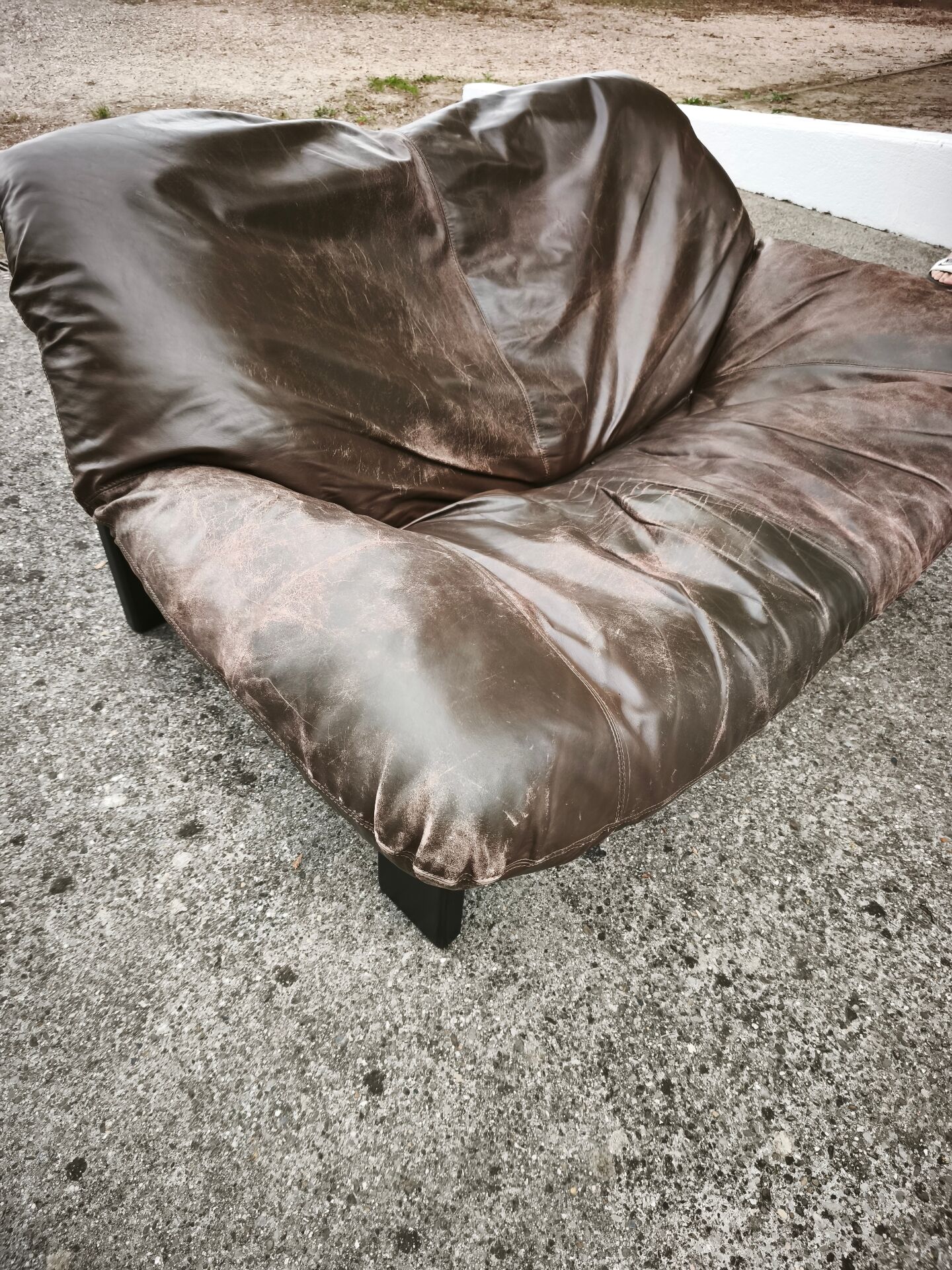 Canapé en cuir vintage