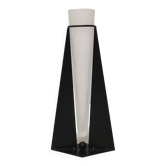 Vase postmodern metal et verre