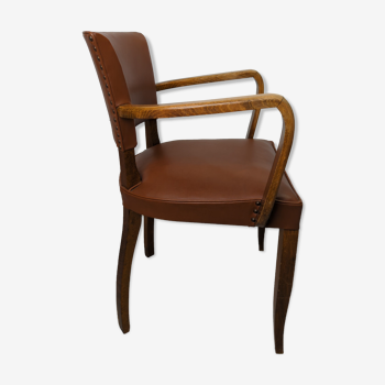 Brown bridge armchair