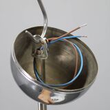 Italian mid-century glass pendant lamp chrome ceiling light 1960s