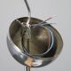 Italian mid-century glass pendant lamp chrome ceiling light 1960s