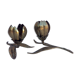 Lot de 2 fleurs laiton