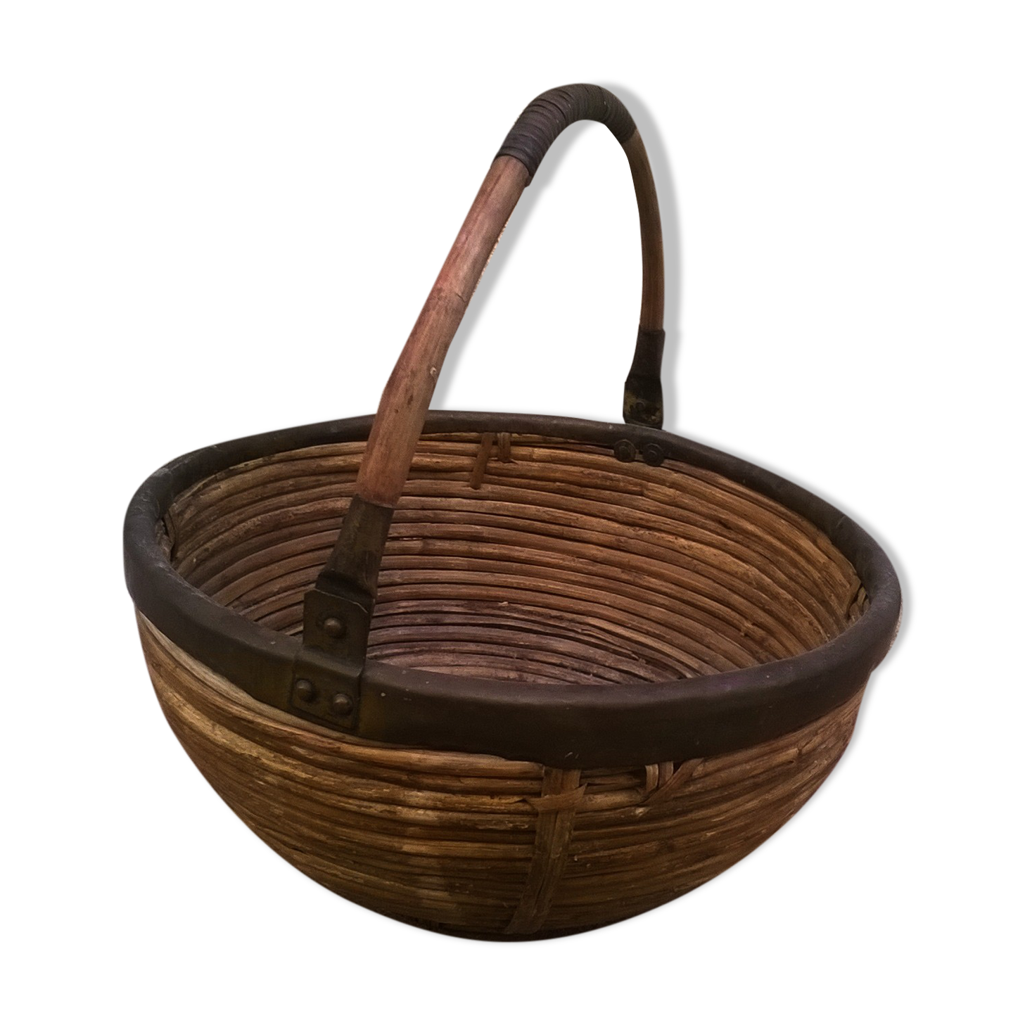 Vintage rattan basket